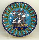Декоративная тарелка "Парусник"
