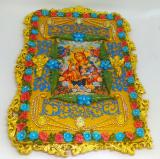 Икона на деревянной доске Образ Божьей матери "Неувядаемый цвет"